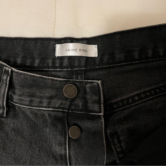 anine bing black straight jeans - Picture 3 of 4
